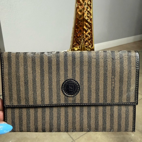 Fendi Handbags - Fendi Penguin Tan and Black Wallet